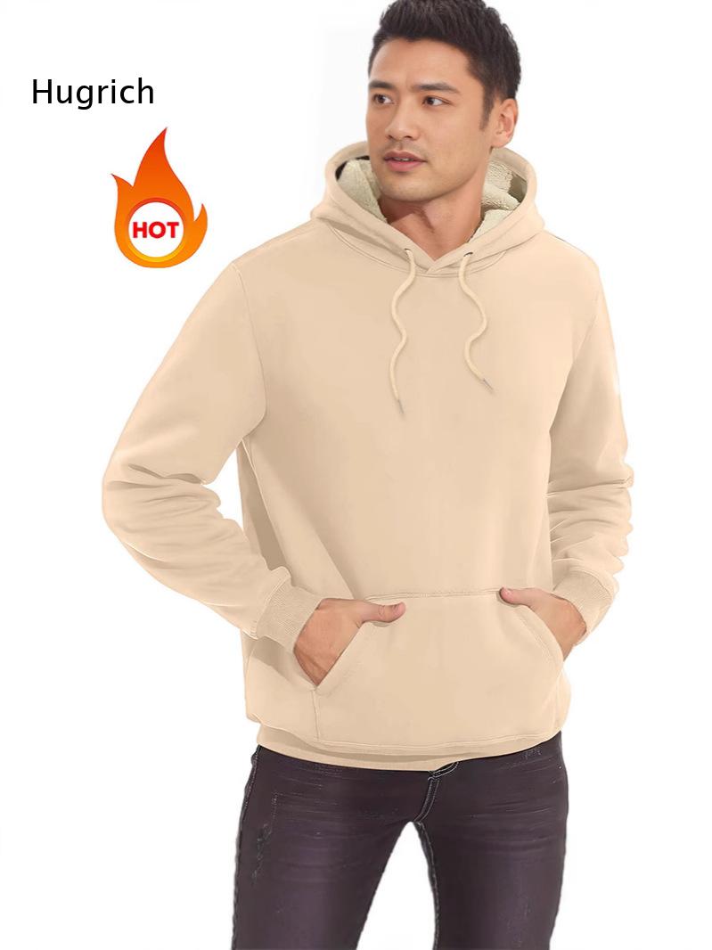 Men Sherpa Lined Hoodie Drawst - огляд і ціна Sherpa Hoodie Fleece