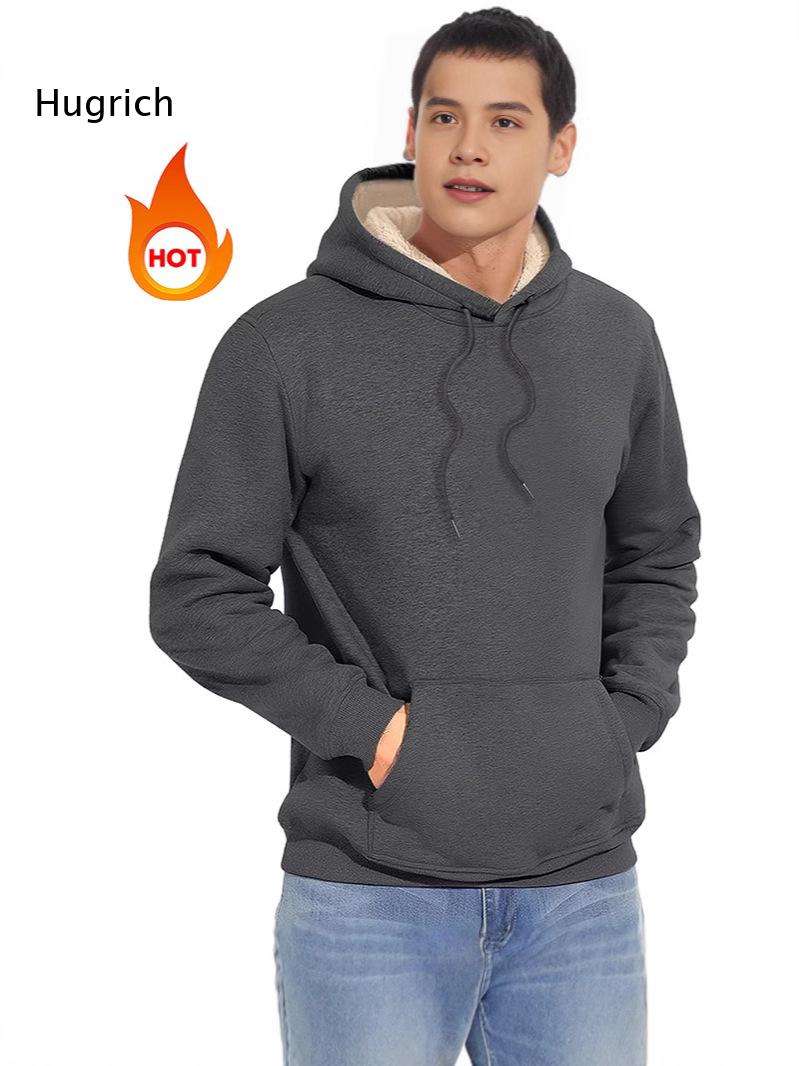 Men Sherpa Lined Hoodie Drawst - огляд і ціна Sherpa Hoodie Fleece